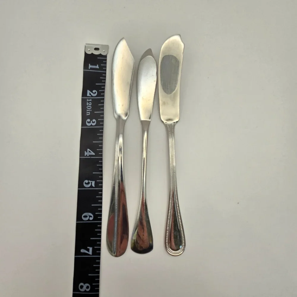Wallace Oneida Cambridge | 3 Pcs | Vintage Butter Spreaders Stainless Flatware